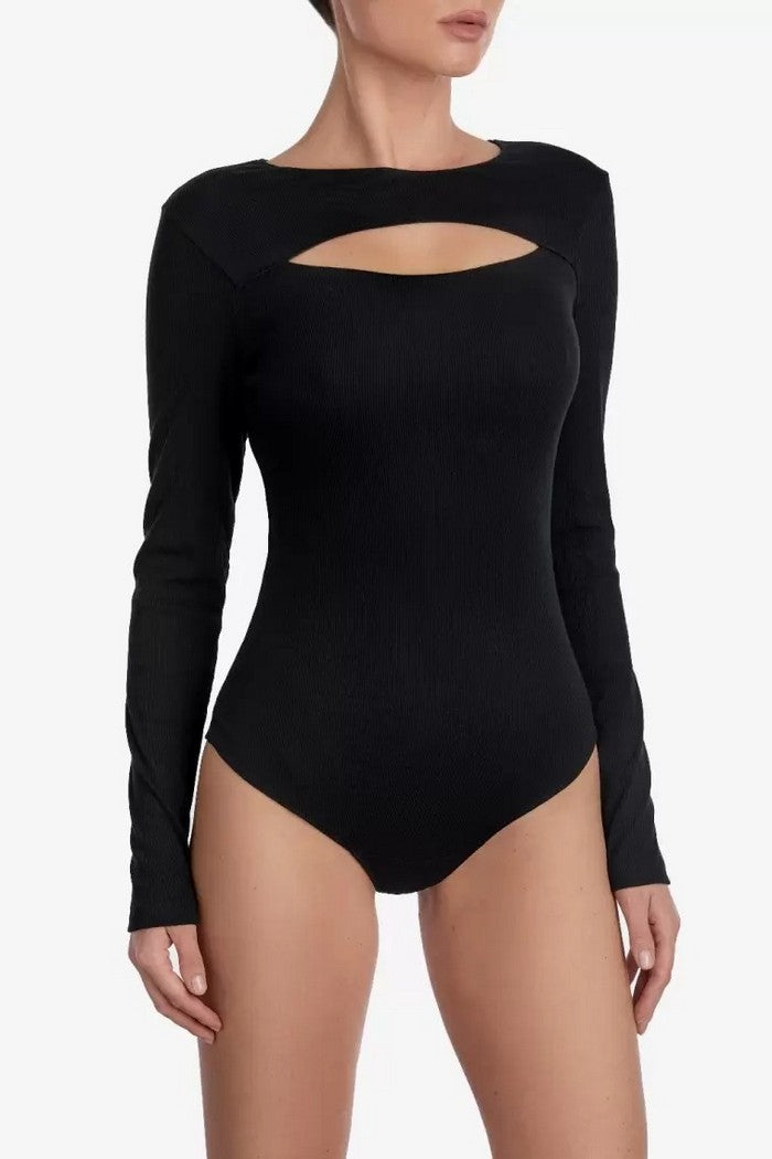 Боди-слип в рубчик Ламингтон БД4 black