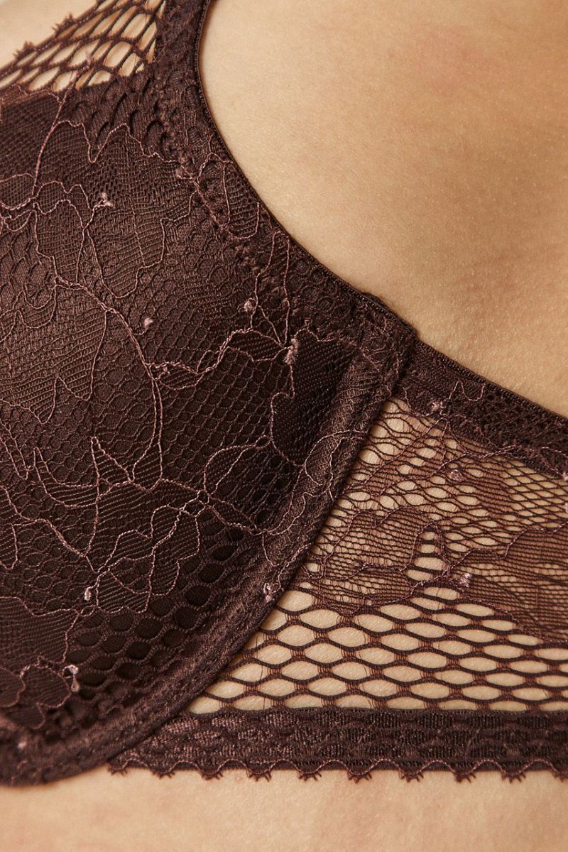 Кружевной бюстгальтер DK4045 black plum