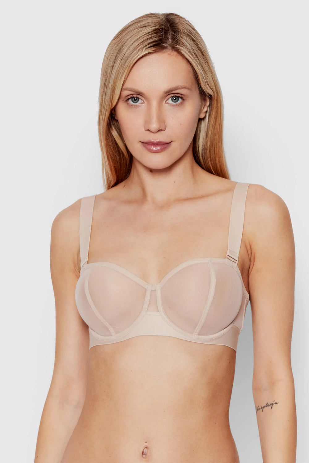 Мягкий бюстгальтер из микросетки DK4939 cashmere