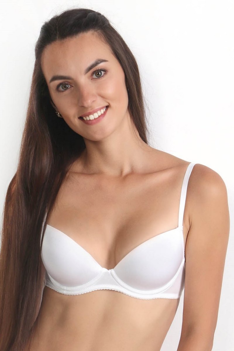 Гладкий бюстгальтер push-up 1108 white