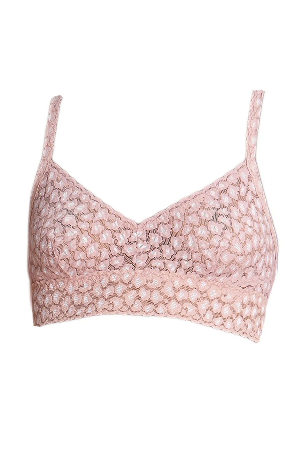 Кружевной бюстгальтер 7J7271 Cross-Dyed Leopard desert rose/white