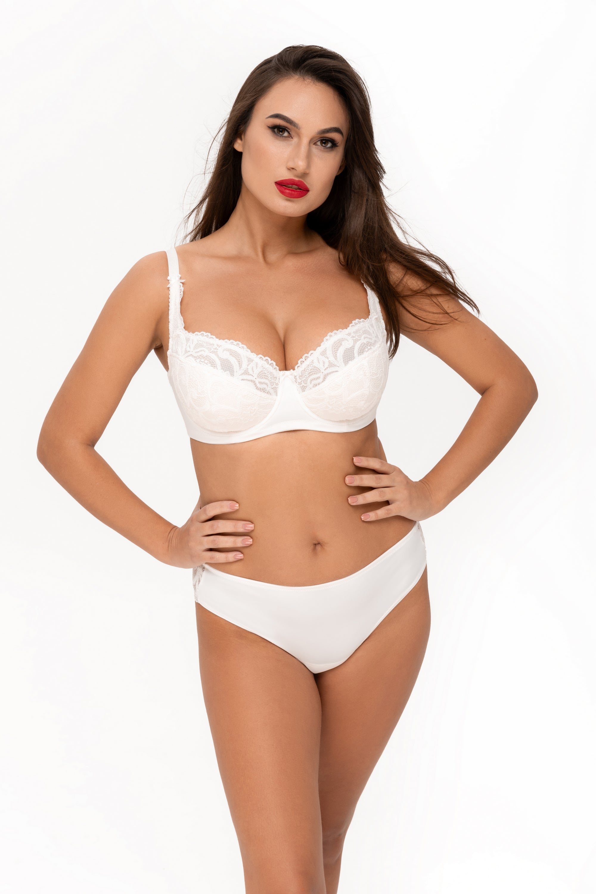 Напівдубльований бюстгальтер з мереживом 5178 Sofi milk