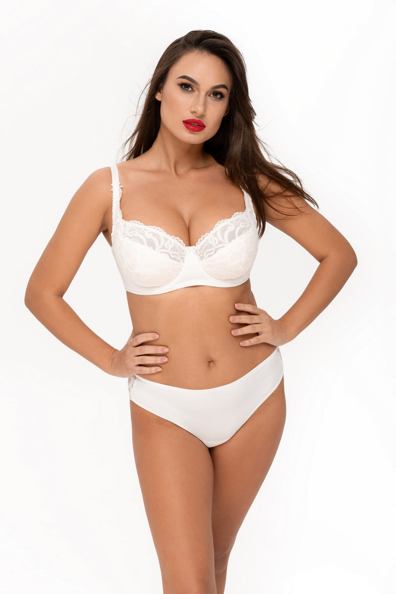 Напівдубльований бюстгальтер з мереживом 5178 Sofi milk4