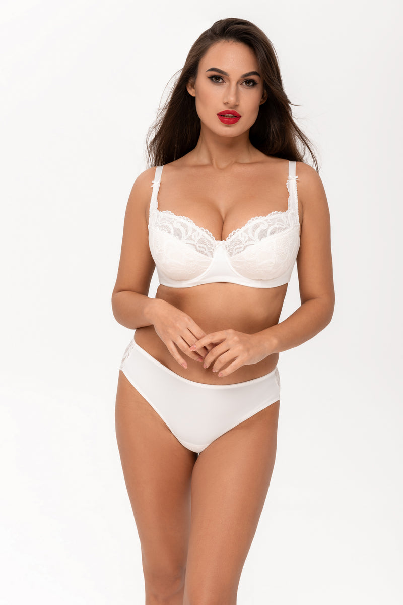 Напівдубльований бюстгальтер з мереживом 5178 Sofi milk8