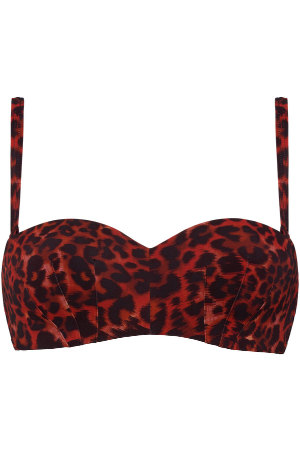 Купальный бюстгальтер бандо 35330 black/red