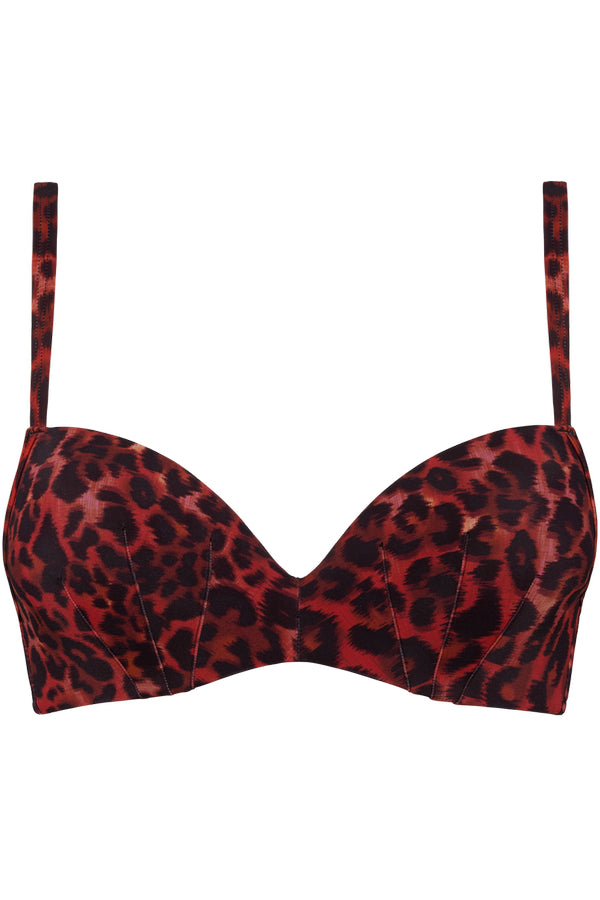 Купальный бюстгальтер пуш-ап 35331 black/red