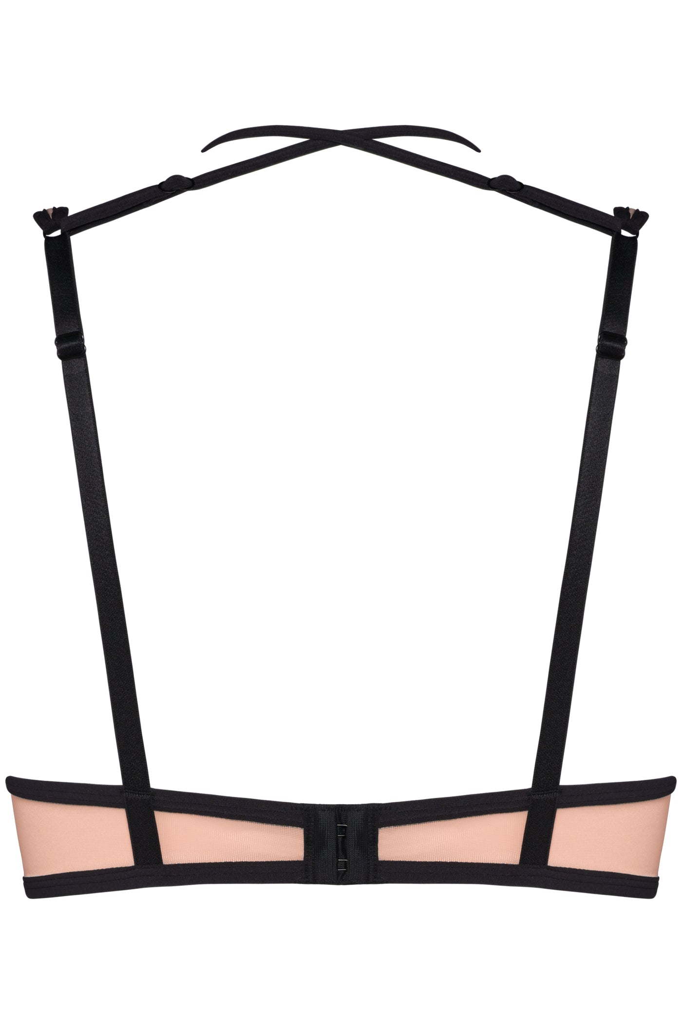 Бюстгальтер пуш-ап с рюшами 19561 black/pale peach