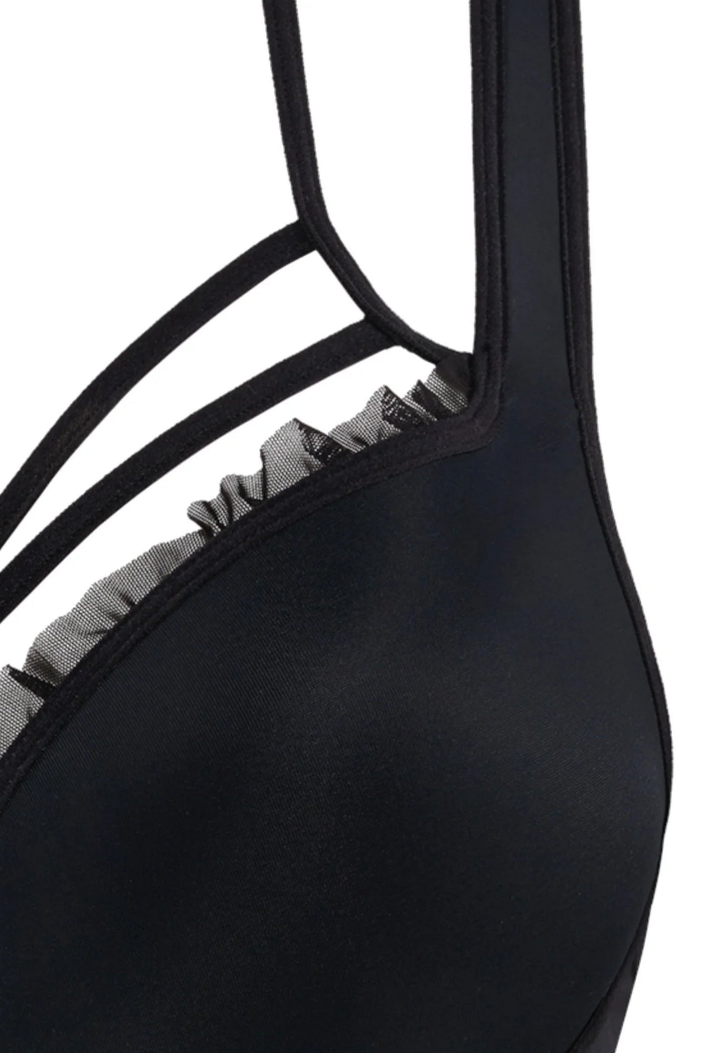 Бюстгальтер пуш-ап с рюшами 35271 black