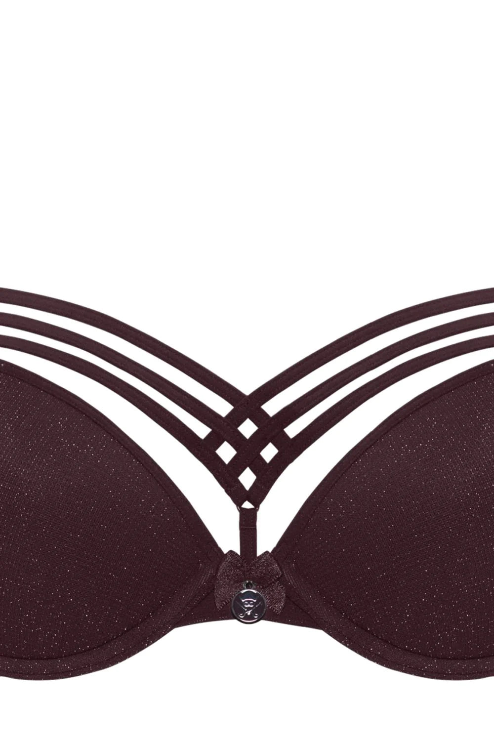 Бюстгальтер пуш-ап с люрексом 35531 aubergine/silver lure