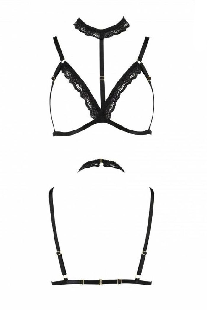 Відкритий бюстгальтер із чокером Shelly