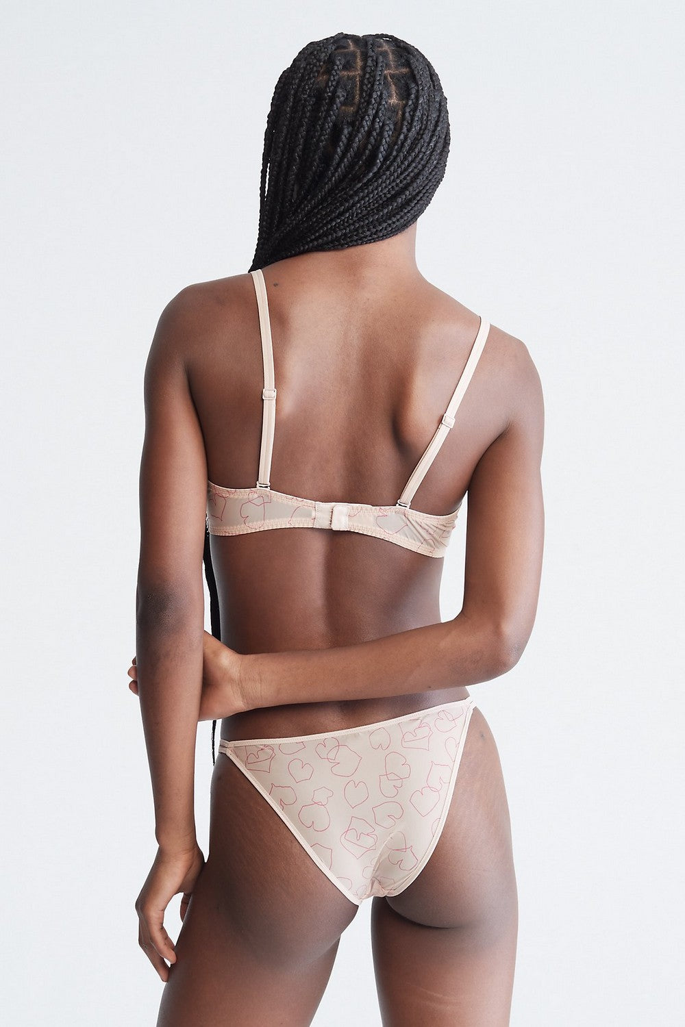 Уплотненный бюстгальтер с принтом 220504661 beige