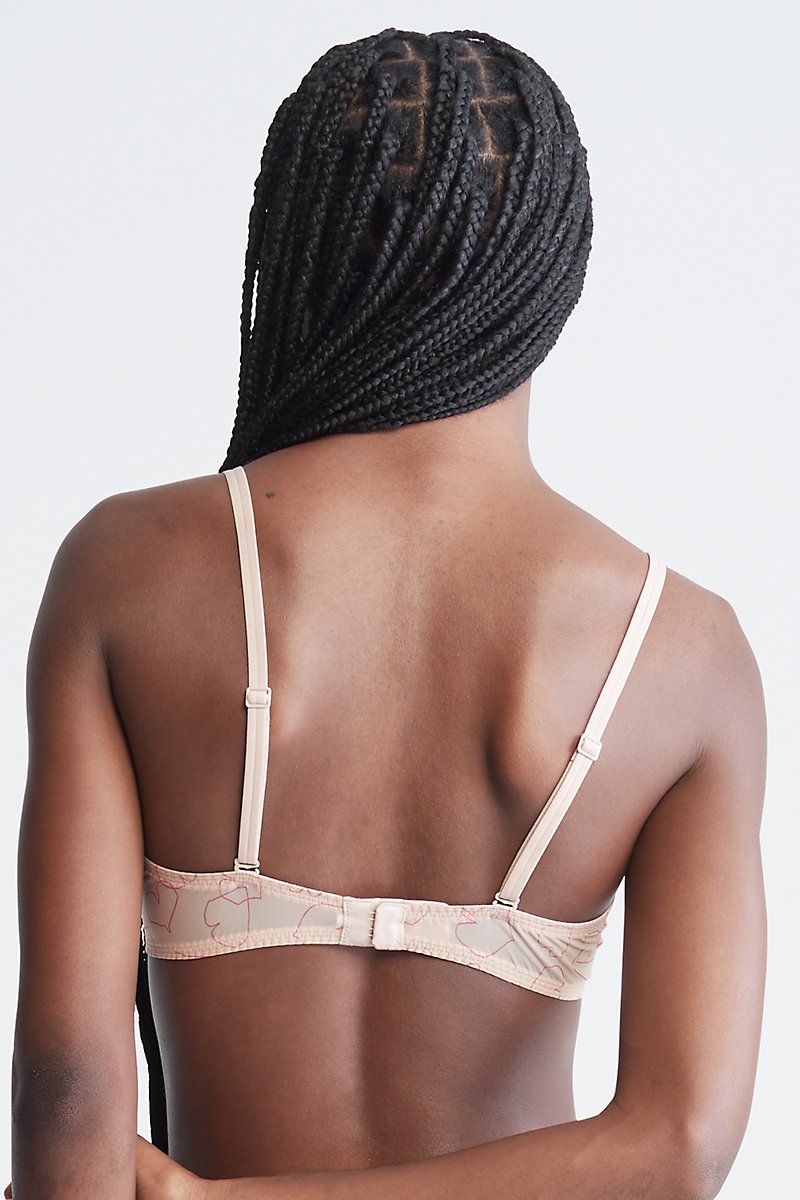 Уплотненный бюстгальтер с принтом 220504661 beige