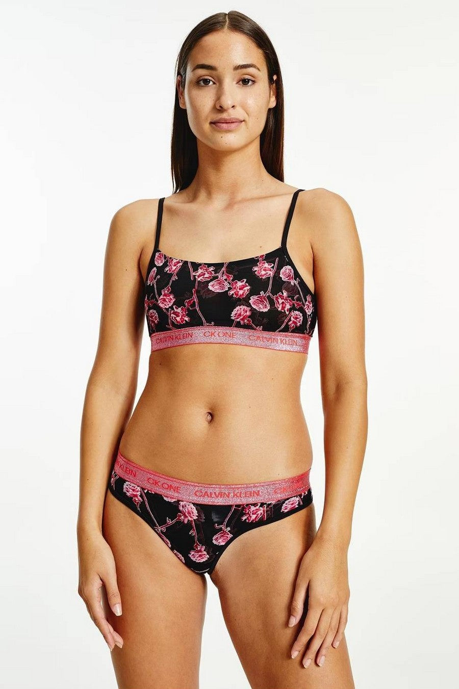 Бра-топ с цветочным принтом 302244699 black