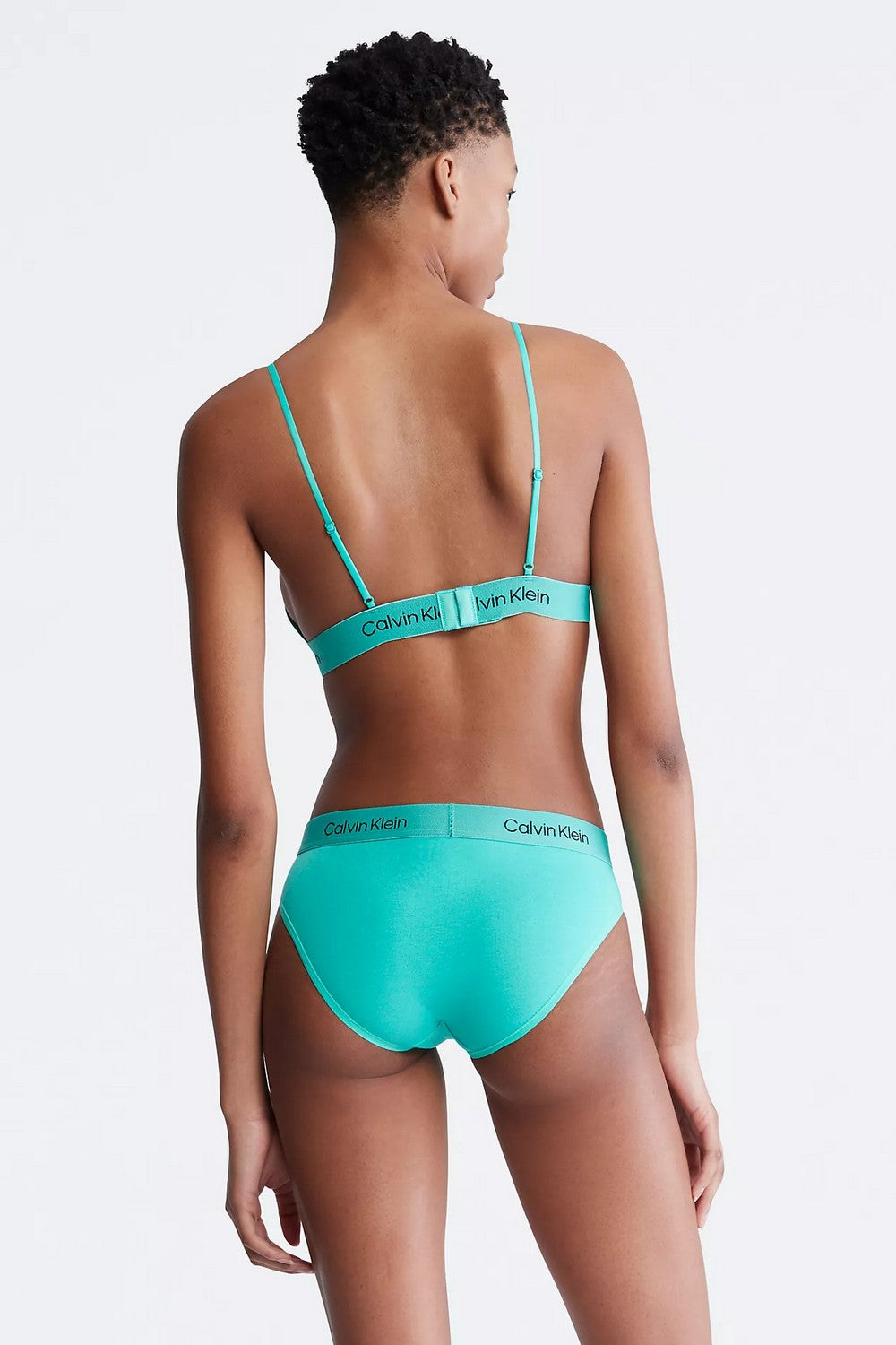 Хлопковый бралет с логотипом 621702306 green