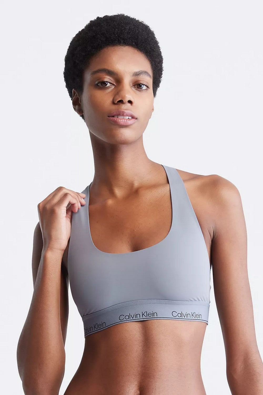 Бра-топ с брендированной резинкой 701049502 gray