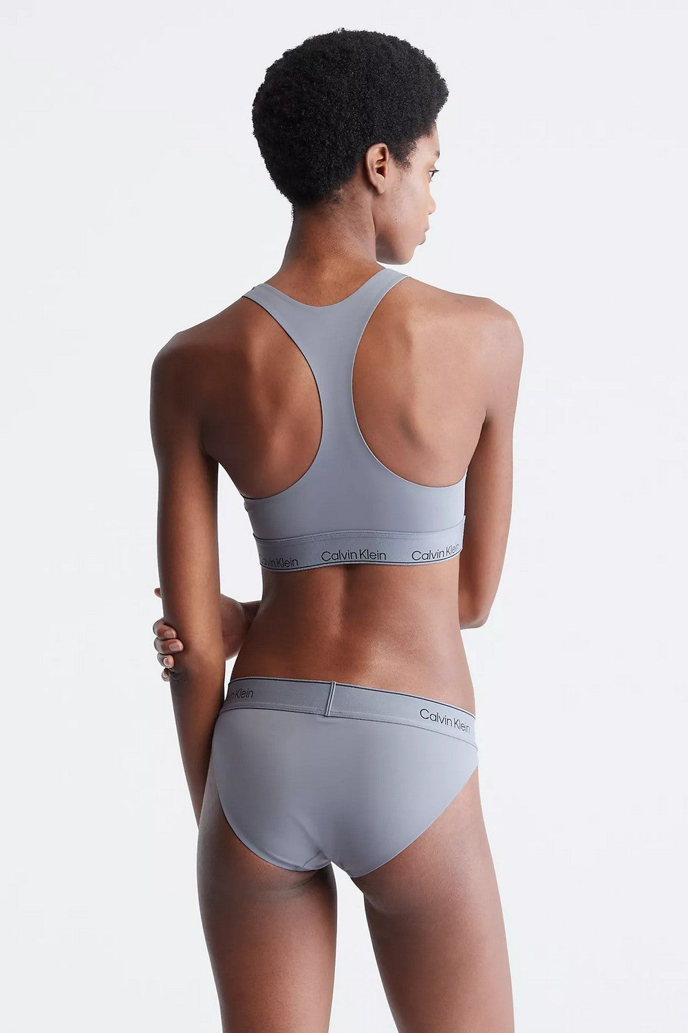 Бра-топ с брендированной резинкой 701049502 gray