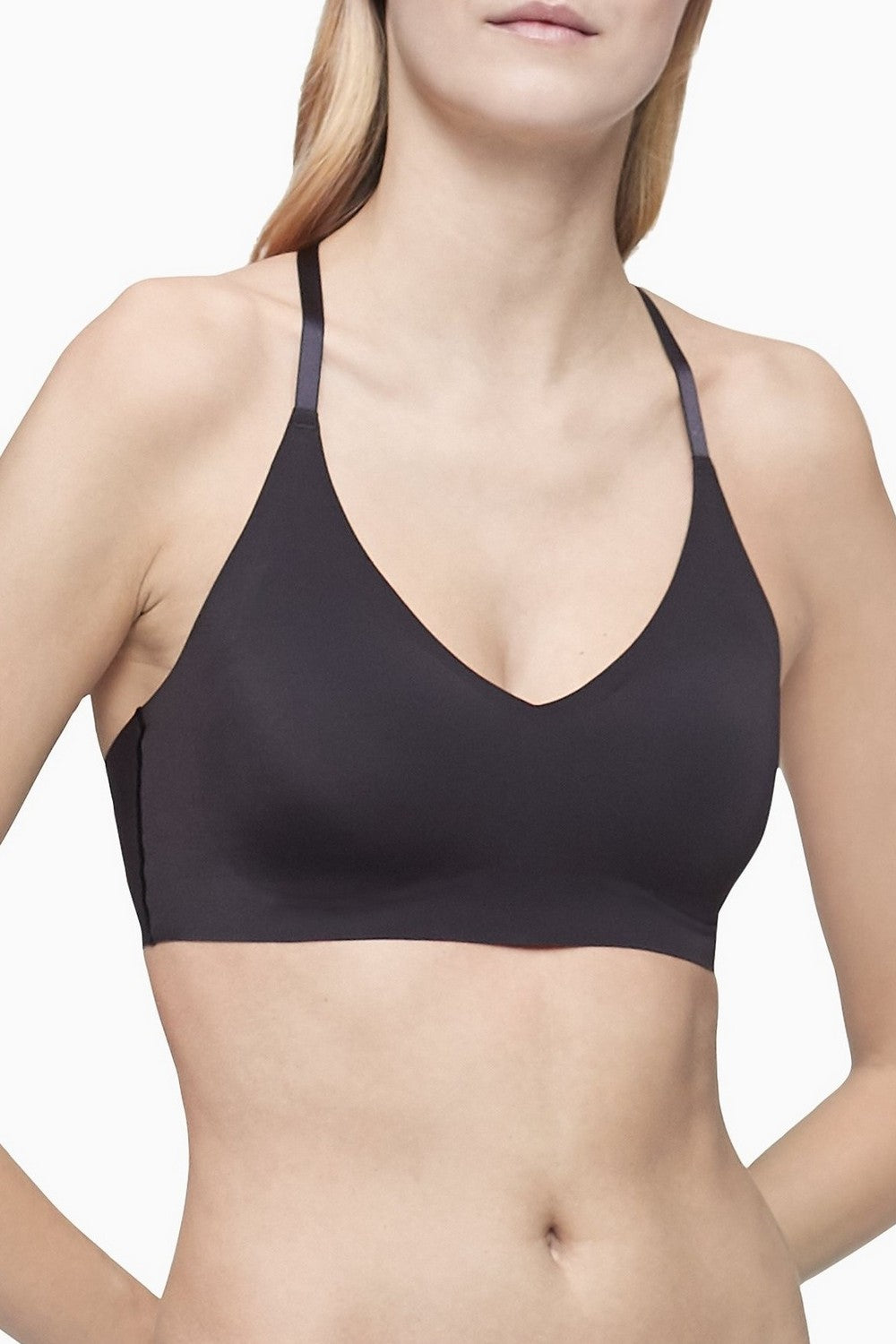 Бесшовный бюстгальтер с кружевом 736973933 black