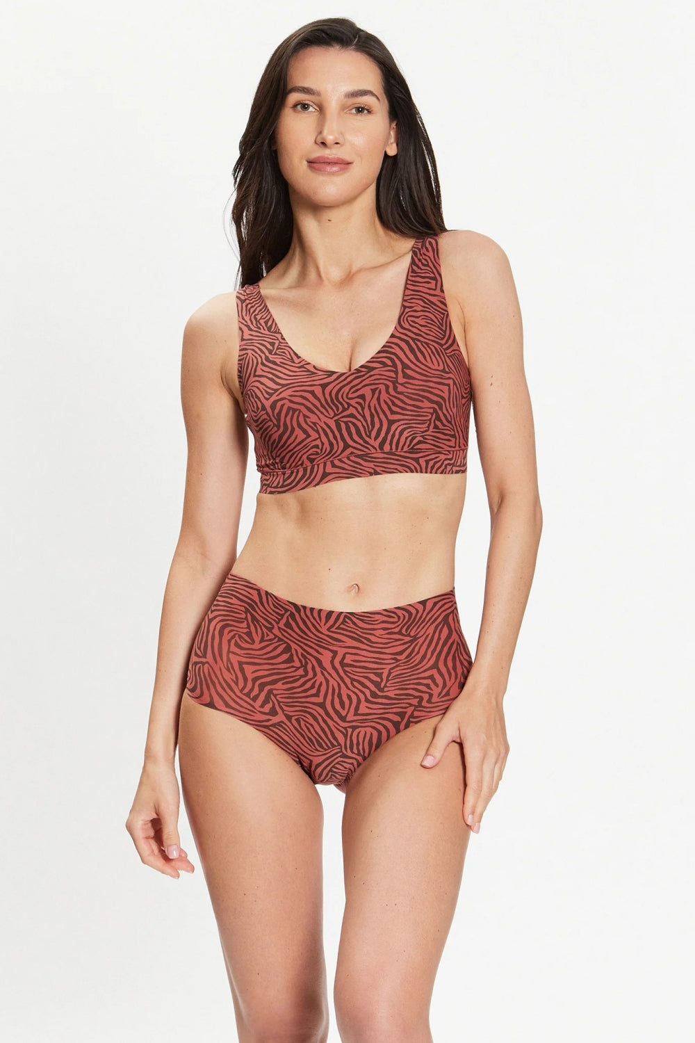 Бра-топ с принтом 11D1 Soft Stretch Safari chic