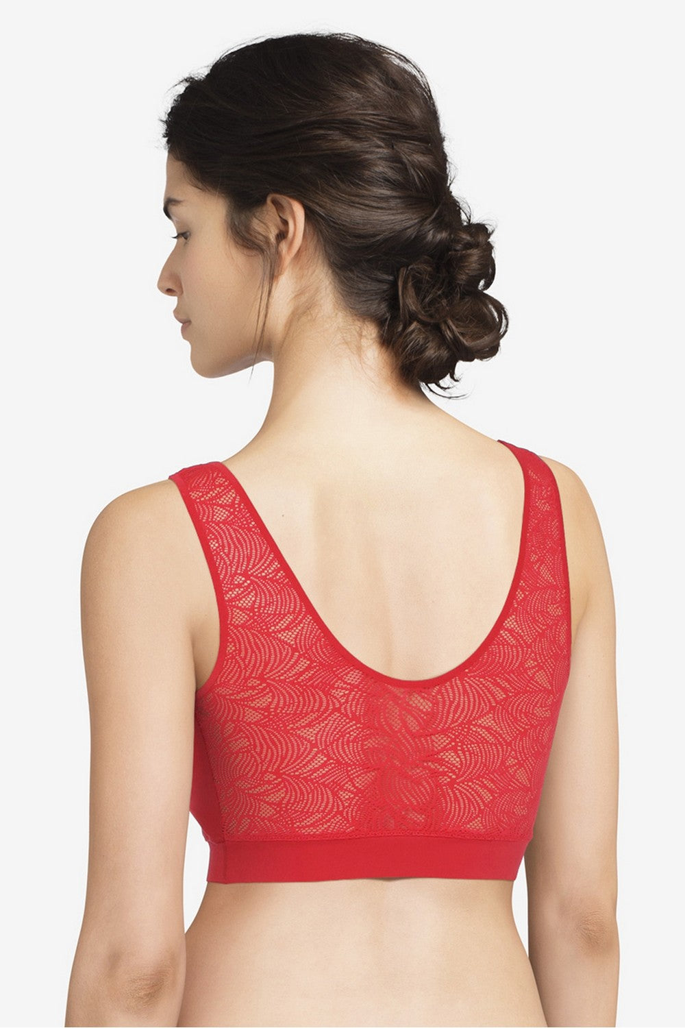 Бра-топ с плотной чашкой 11G1 Soft stretch poppy red