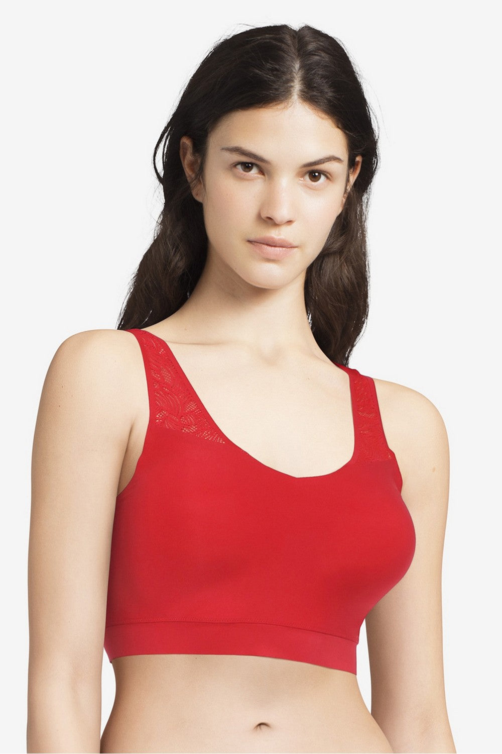 Бра-топ с плотной чашкой 11G1 Soft stretch poppy red