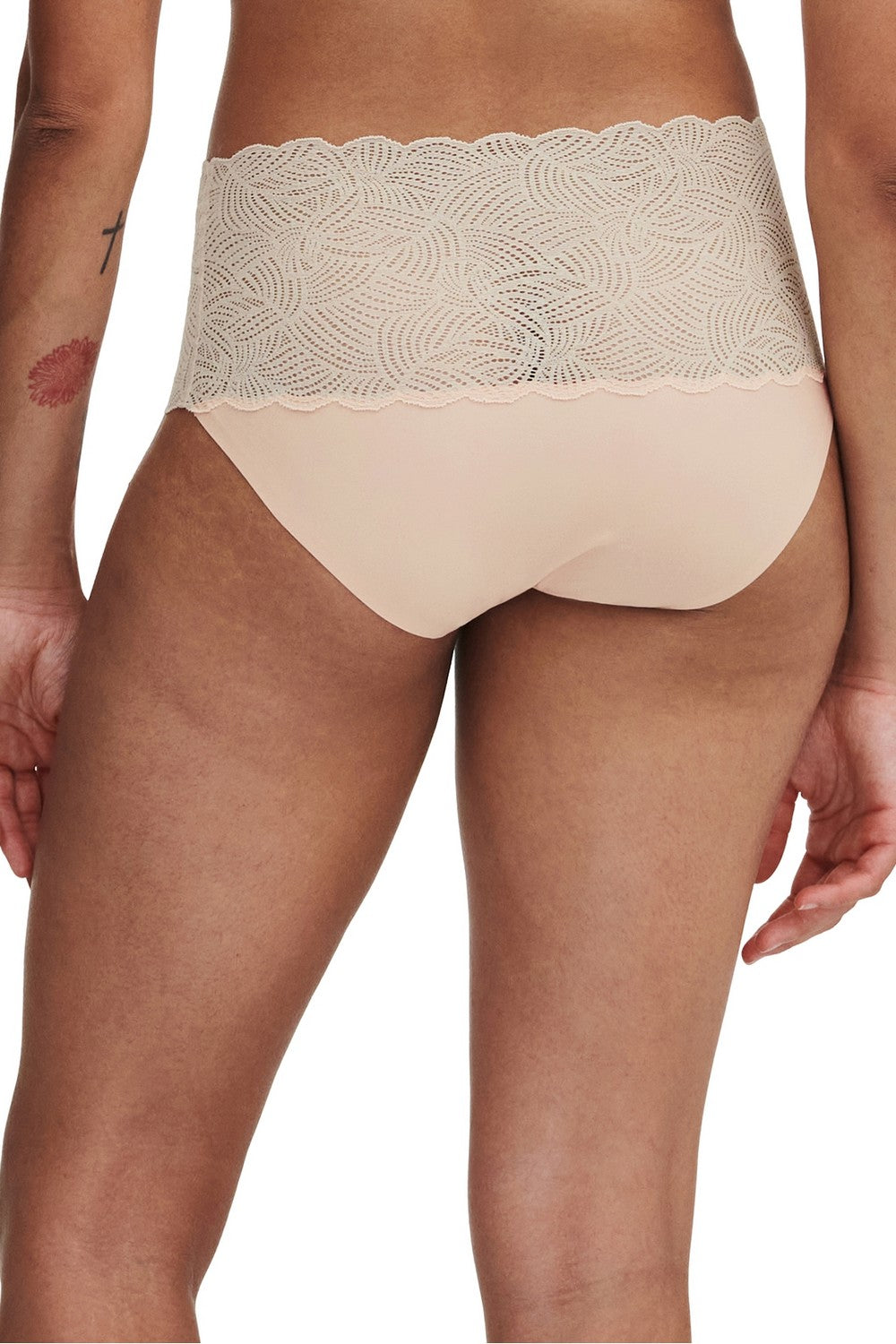 Трусики слип с кружевом 11G8 Soft stretch beige dore