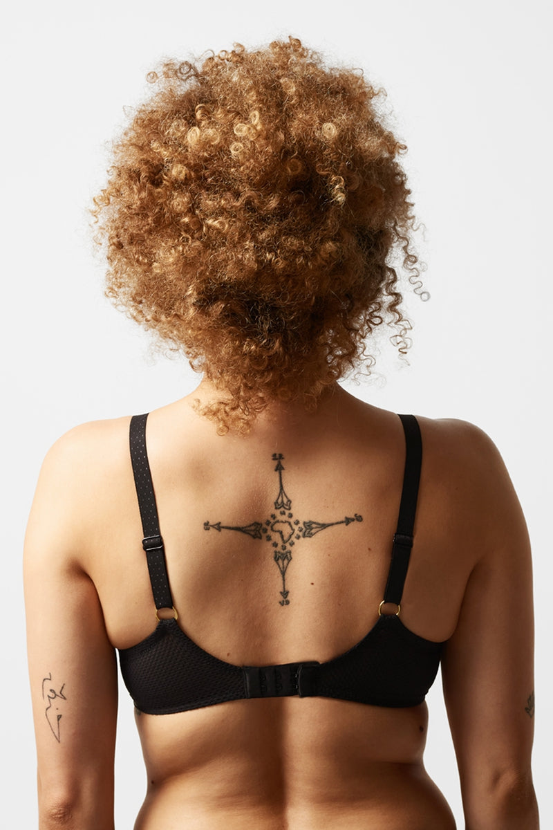 Бюстгальтер с вкладышами push-up 12M2 Fleurs black