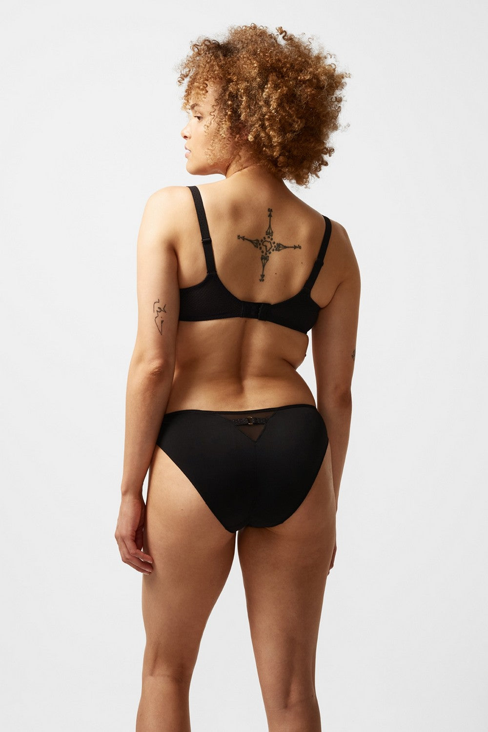 Трусики слип из микрофибры 12M3 Fleurs black