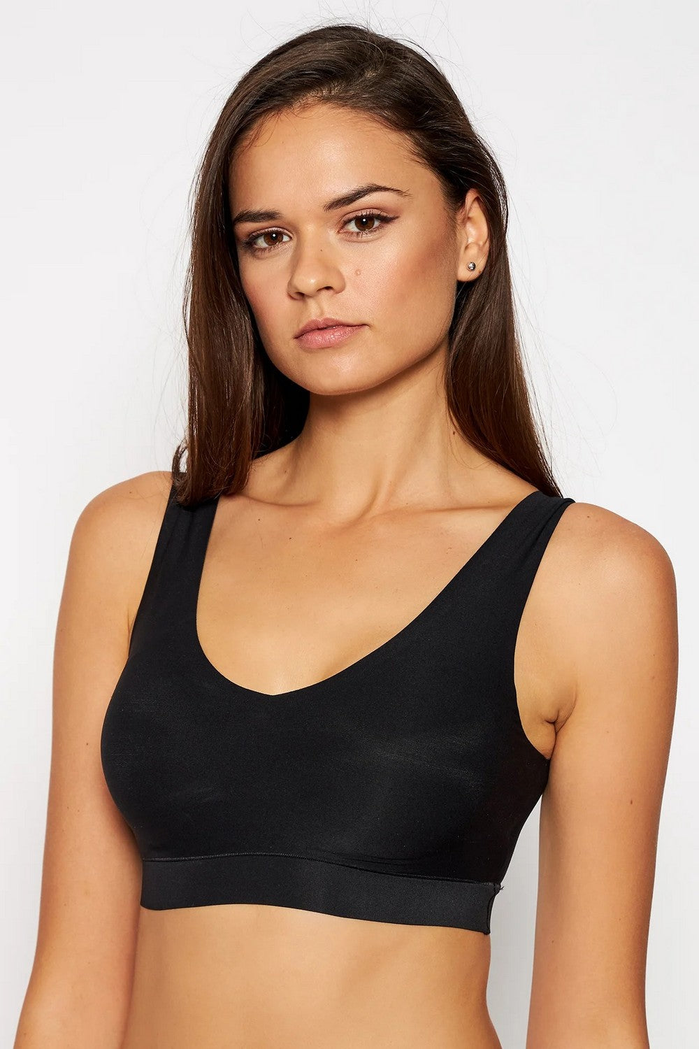 Бесшовный бра-топ 16A1 Soft stretch black