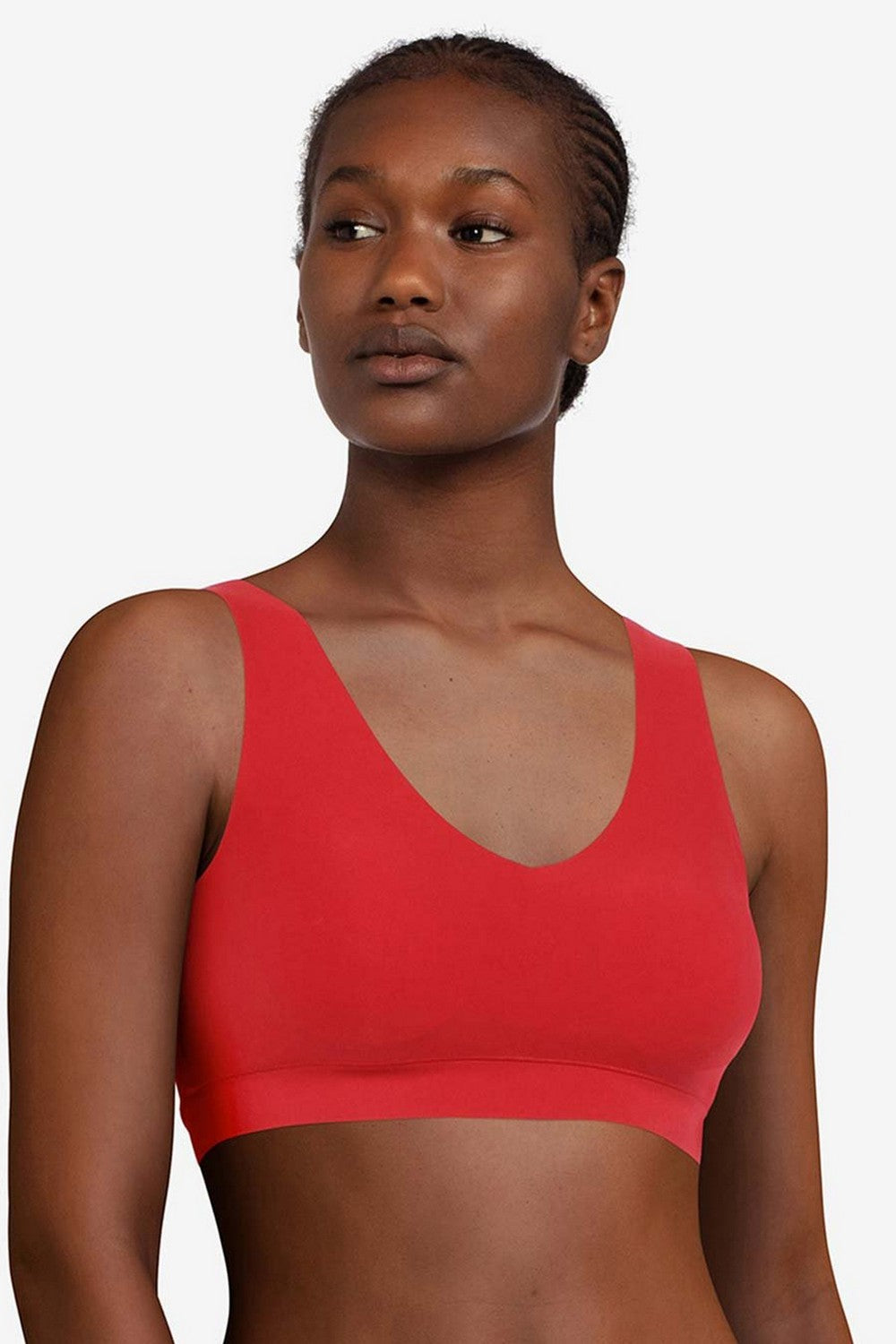 Бесшовный бра-топ 16A1 Soft stretch poppy red