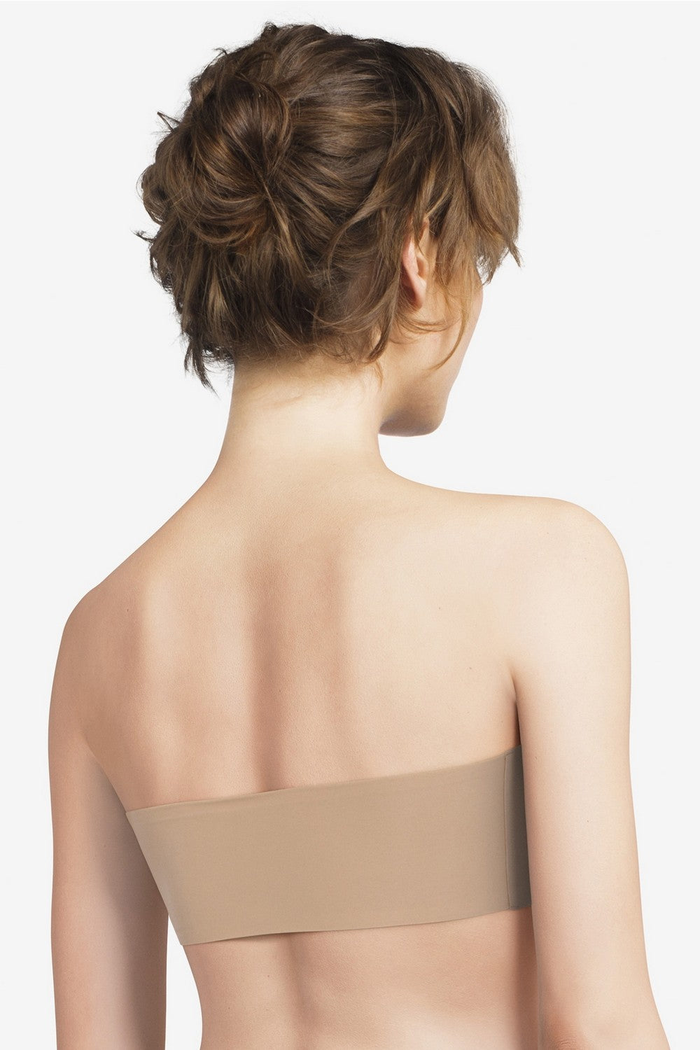 Бесшовный бюстгальтер бандо 16A3 Soft stretch nude