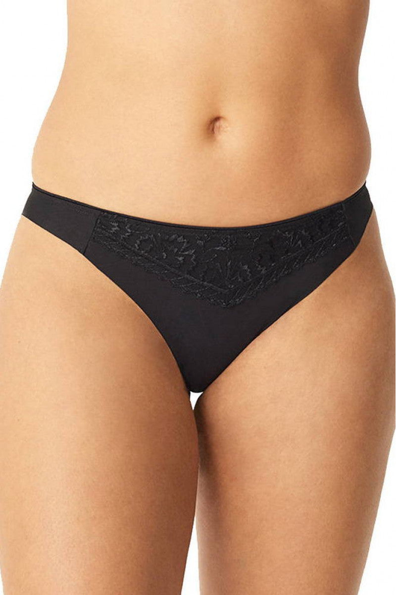 Трусики слип с вышивкой 16B3 Every curve black