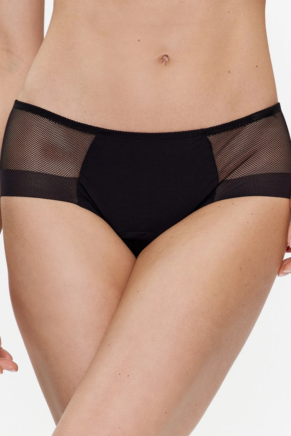Менструальные трусики с микросеткой 21N4 black