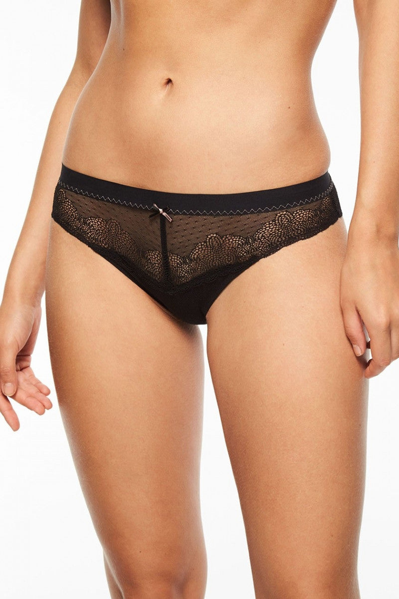 Кружевные трусики слип 2739 Le Marais black