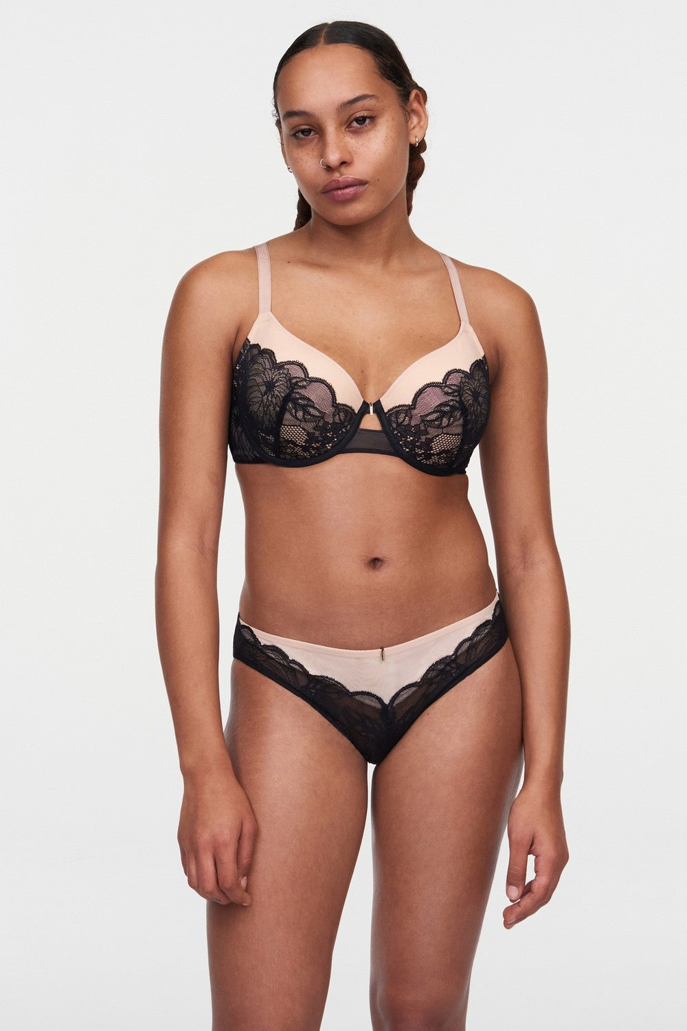 Трусики слип с кружевом 12N3 black