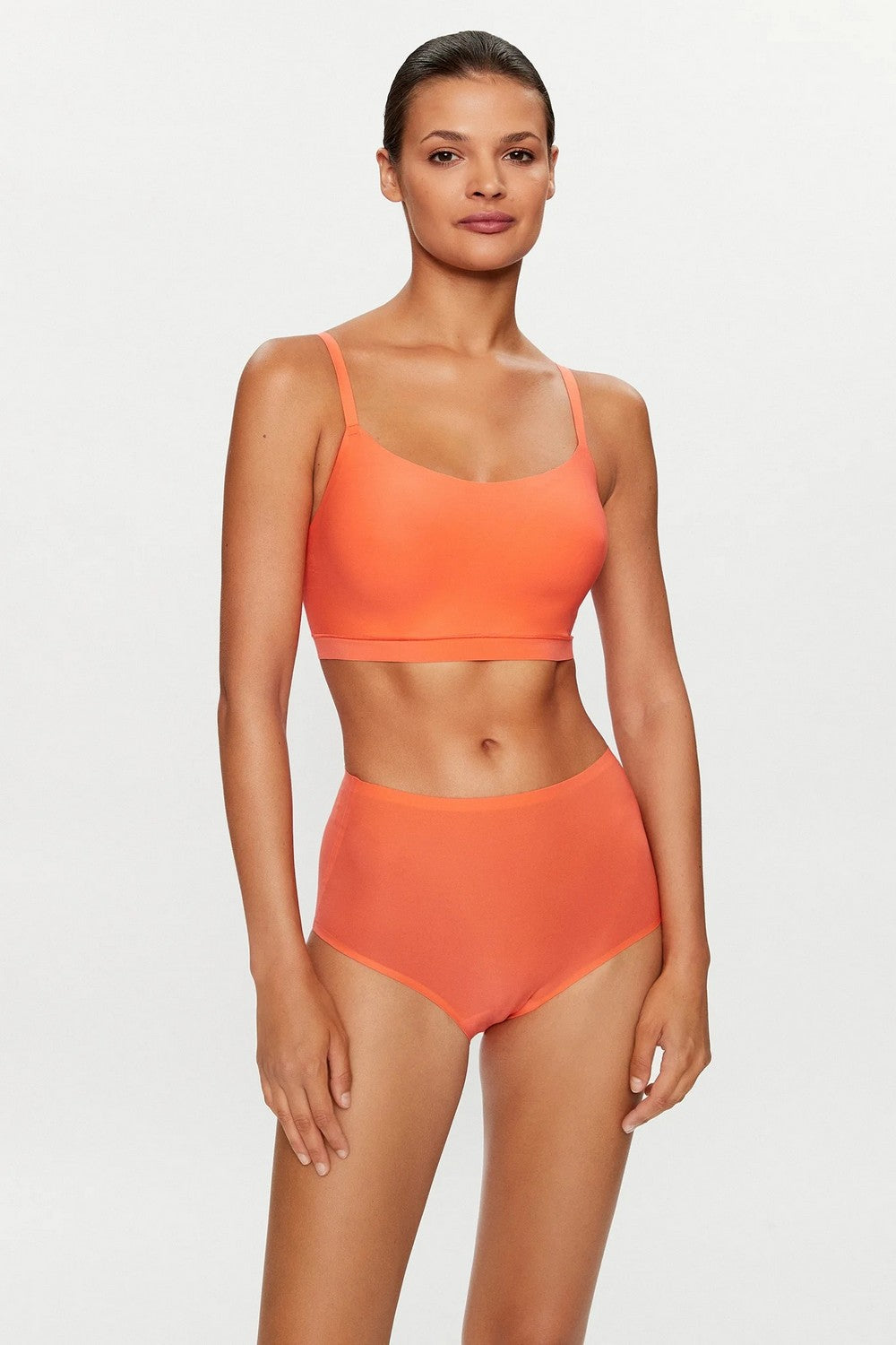 Бра-топ без косточек 16A2 Soft stretch tangerine