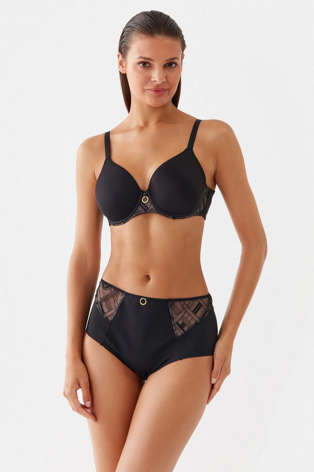 Высокие трусики слип 21S8 black