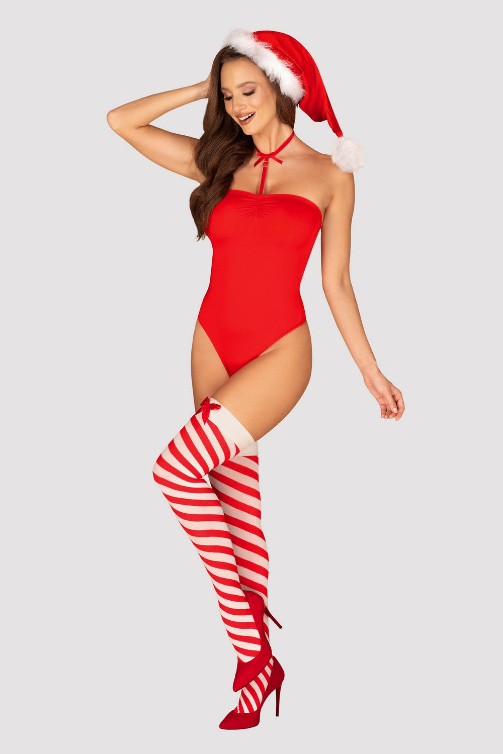 Чулки с красными полосками Kissmas