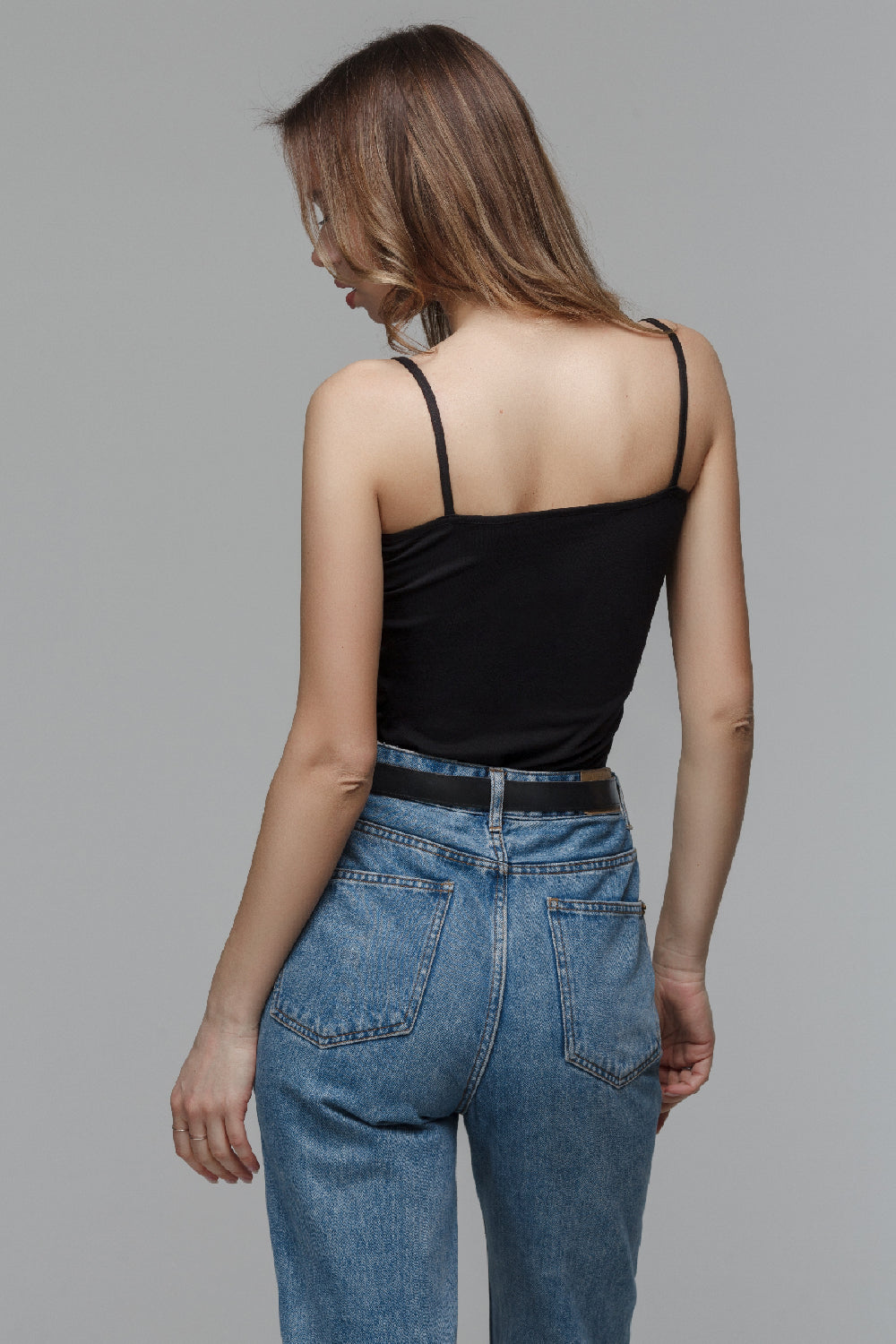 Хлопковая майка на тонких бретелях C19603/1 Basic 3