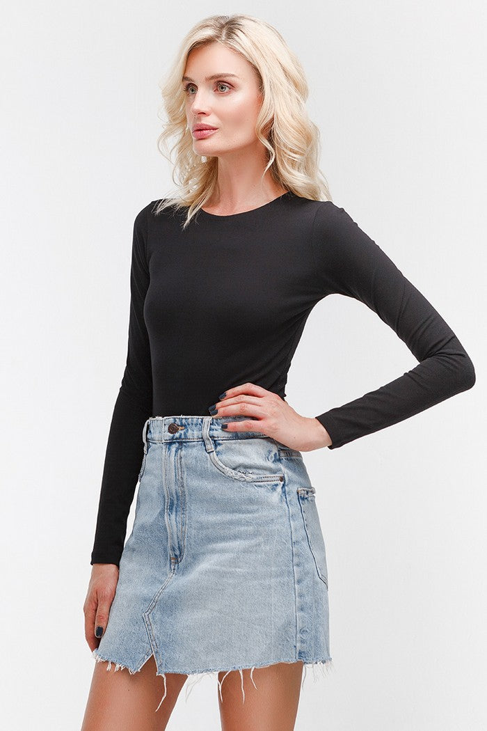 Хлопковое боди с длинными рукавами WL18304/1 Thursday black