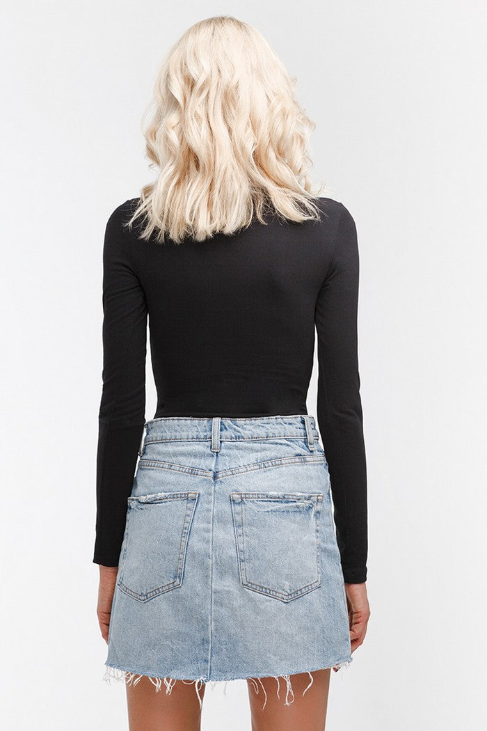 Хлопковое боди с длинными рукавами WL18304/1 Thursday black