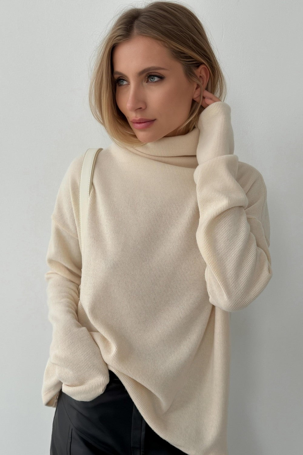 Свитер с высокой горловиной AW23300/23 ivory