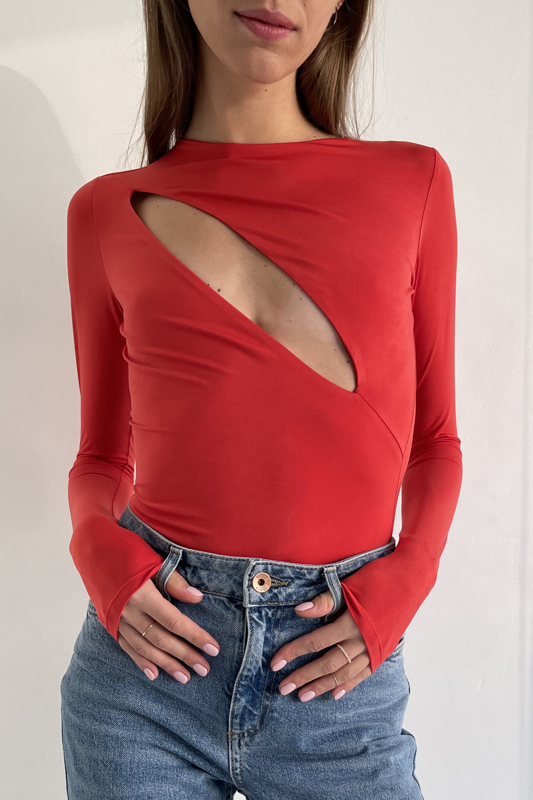 Боди из микронейлона AW22627/2 Model C red