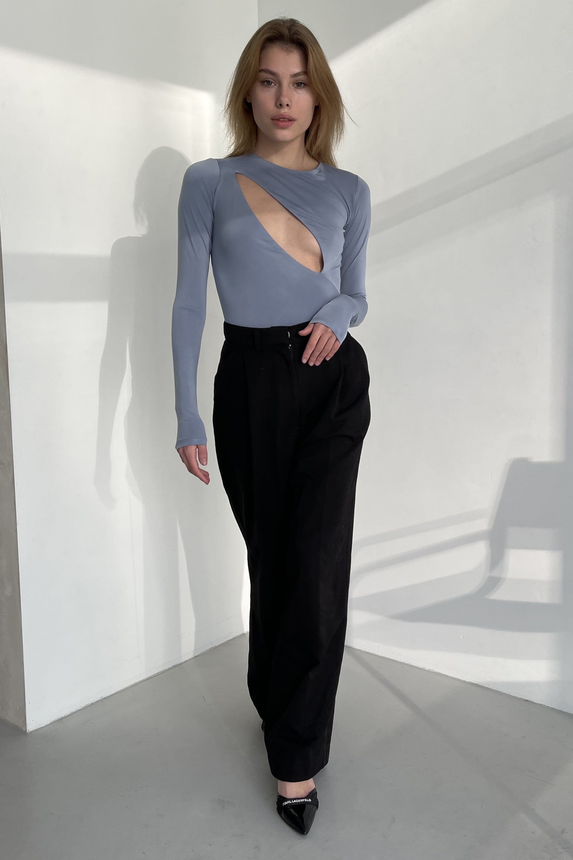 Боди из микронейлона AW22627/5 Model C light blue