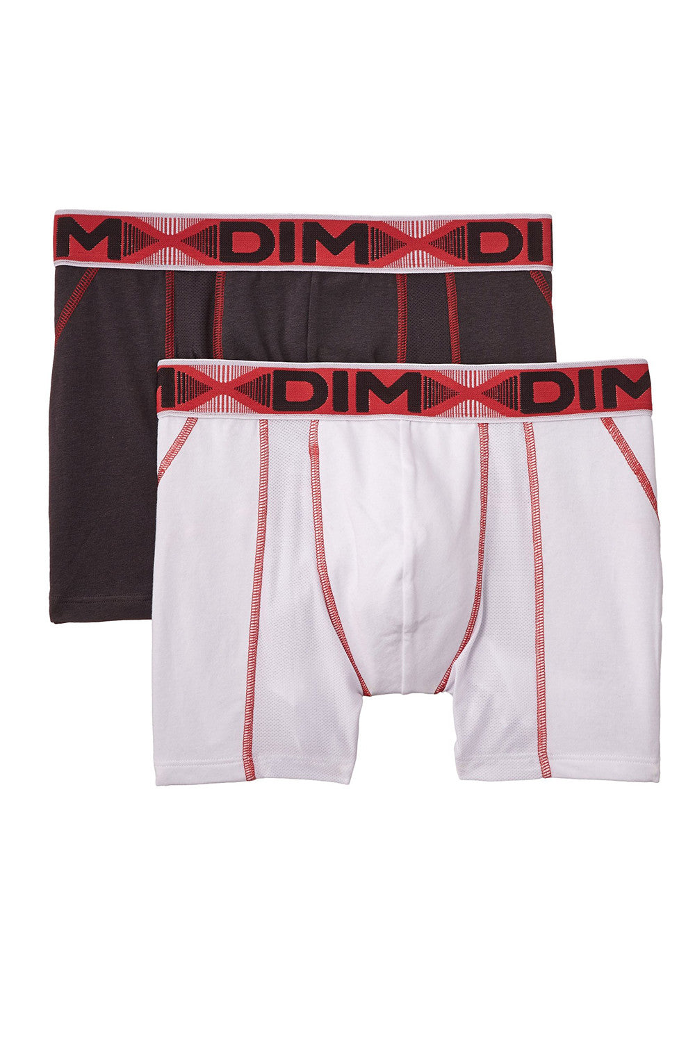 Мужские трусы шорты из хлопка D01N1 Flex Air (2 шт.) white/gray