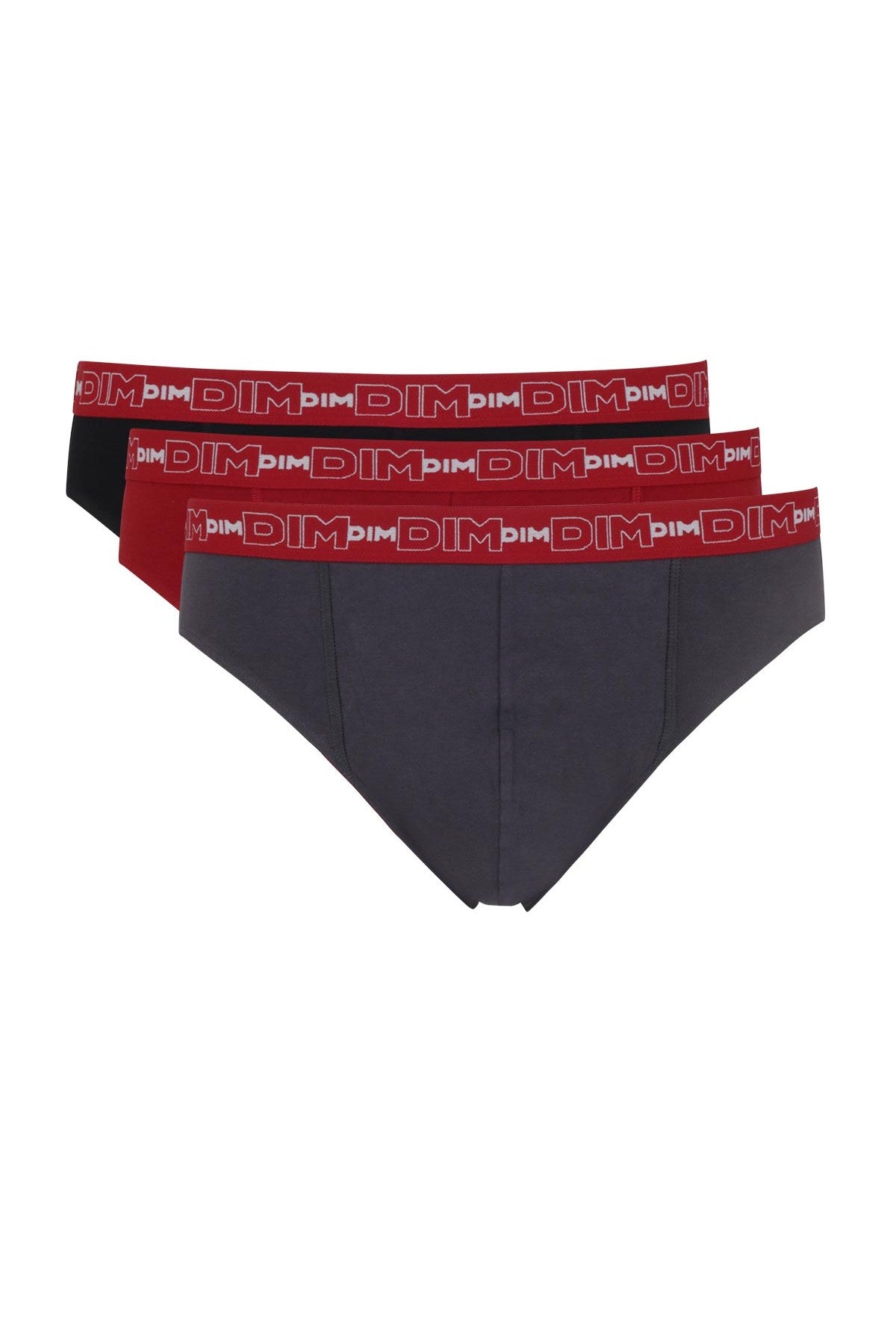 Мужские трусы слип из хлопка 6595 MPK (3 шт.) gris pl/rouge/n