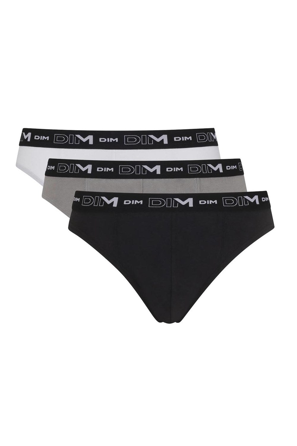 Мужские трусы слип из хлопка 6595 MPK (3 шт.) noir/blanc/gris