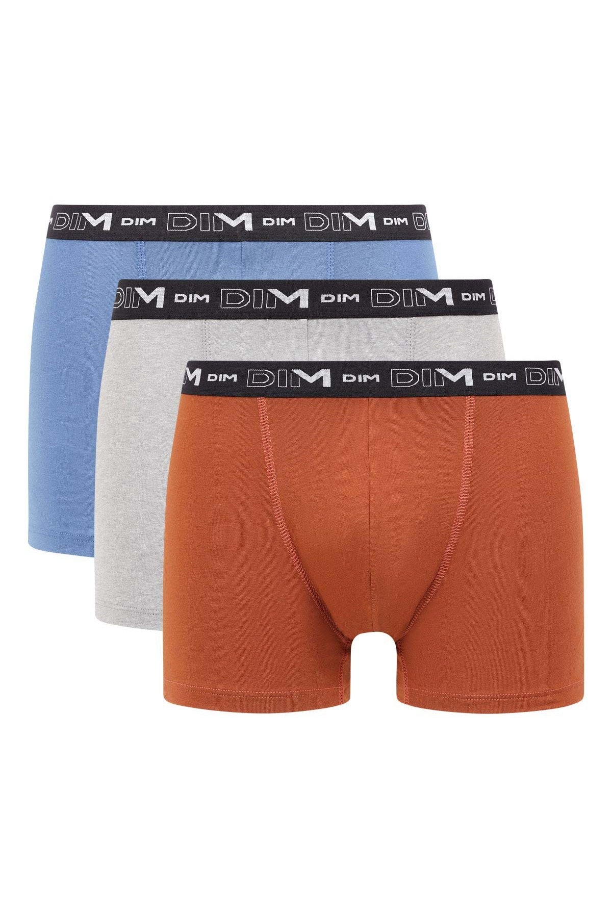 Мужские трусы шорты 6596 (3 шт.) gris/marron/bleu