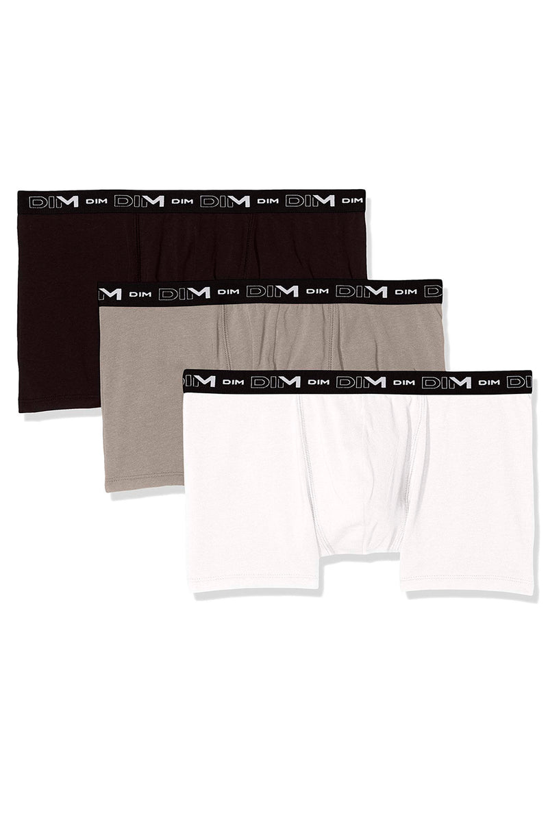 Мужские трусы шорты из хлопка 6596 (3 шт.) noir/blanc/gris