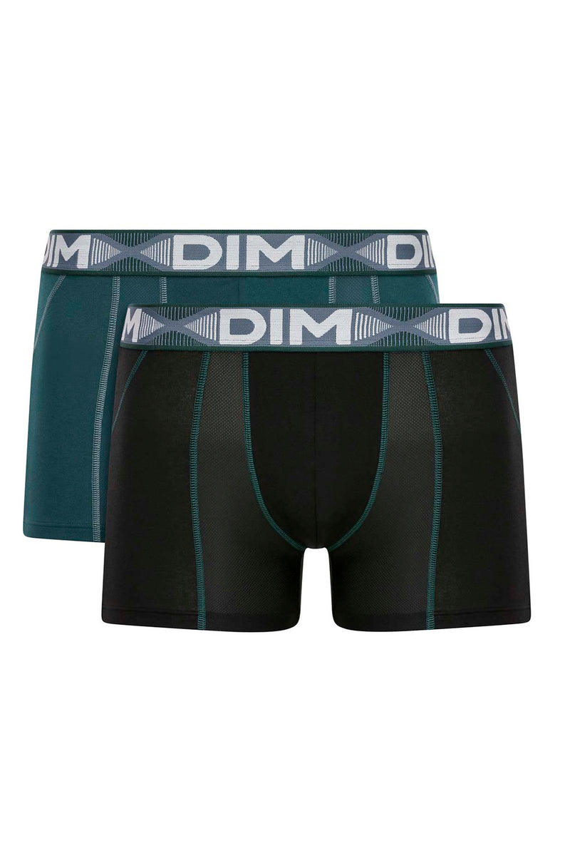 Мужские трусы шорты из хлопка D01N1 3D Flex Air vert/noir