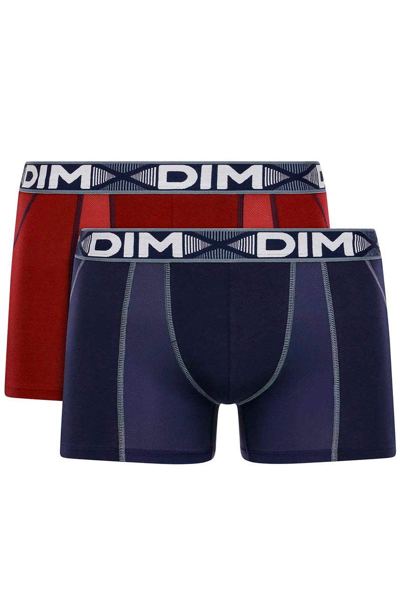 Мужские трусы шорты из хлопка D01N1 3D Flex Air rouge/bleu